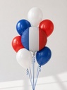 1 Alu drapeau français de 35cm (Paille incluse)