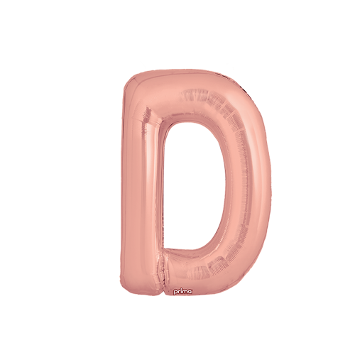 Poche de 2 Alu 16" lettre 'D' Rose Gold - Prima
