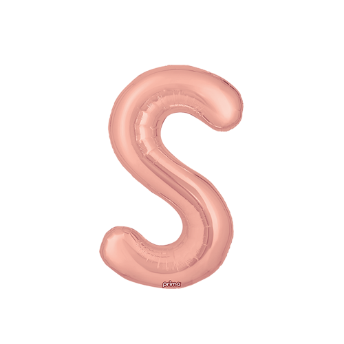 Poche de 2 Alu 16" lettre 'S' Rose Gold - Prima