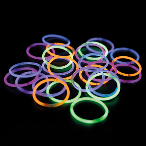 Lot de 25 Bracelets Plastique Lumineux Assortis 20Cm 