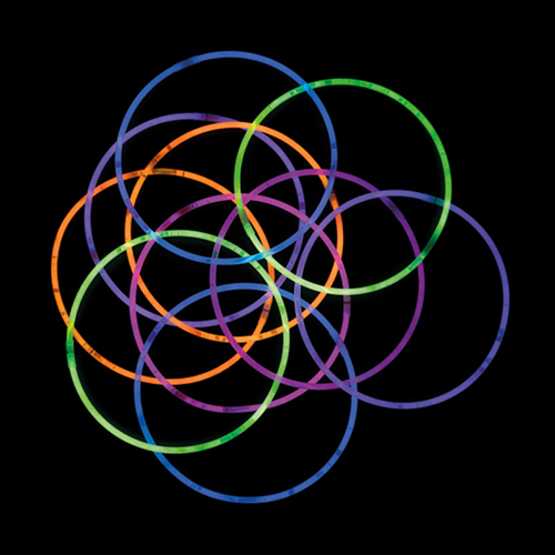 Lot de 10 Colliers Plastique Lumineux Assortis 56Cm 