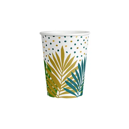 Lot De 8 Verres 250Ml Feuilles 