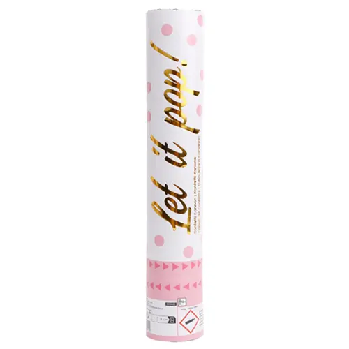1 Canon Confettis Papier Rond Rose 28Cm - Amscan