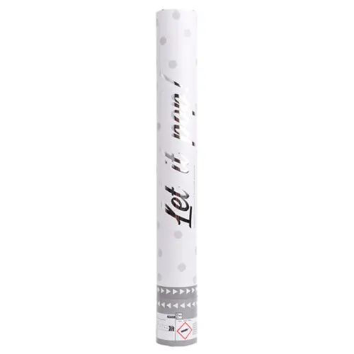 1 Canon Confettis Papier Rond Blanc 40Cm - Amscan
