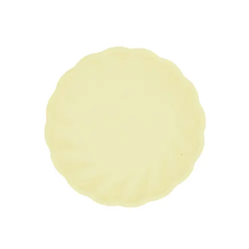 Lot de 6 Assiettes Rondes Décor Jaune 18.8cm