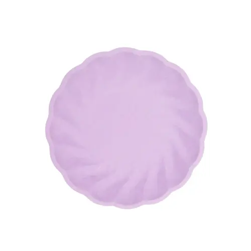 Lot de 6 Assiettes Rondes Décor Violet 18.8cm