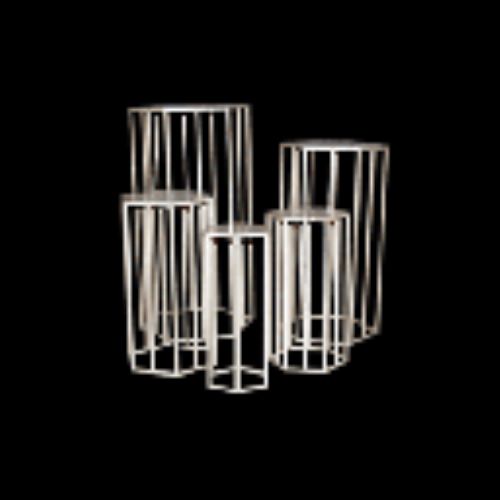 Lot de 3 Table Dessertes Cylindrique Vide Blanche – Borosino - FDS