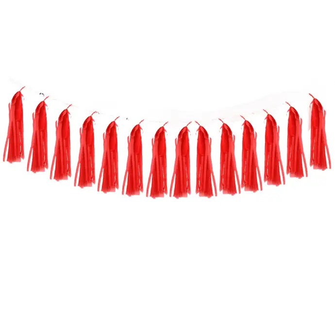 Bannière Pompons Rouge - Borosino - FDS