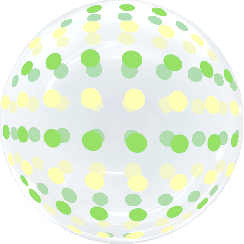 Dots Bubble 18" Vert et Jaune - FDS