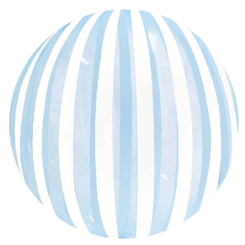 Stripe Bubble 18" Cristal Bleu - FDS