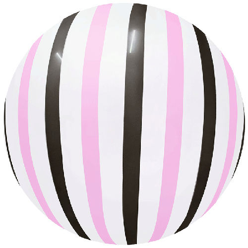 Stripe Bubble 18" Rose Noir - FDS