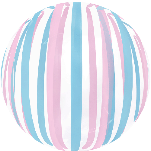 Stripe Bubble 18" Bleu Rose