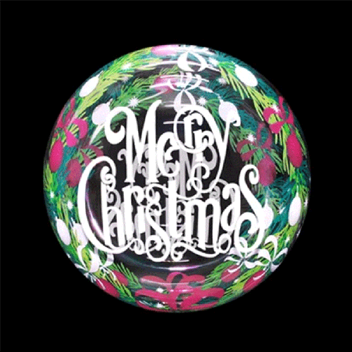 Printed Bubble 20" Merry Christmas - FDS