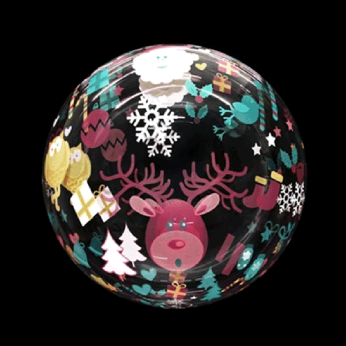Printed Bubble 20" Rudolph - FDS
