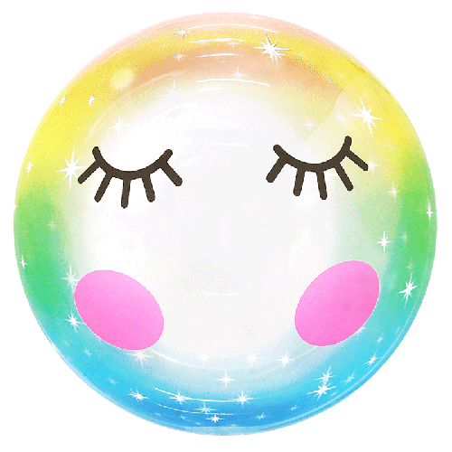 Printed Unicorn Eyelashes Bubble 20" - FDS