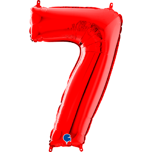 Chiffre '7' Rouge 40" - Grabo