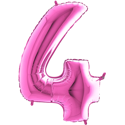 Chiffre '4' Fuchsia 14"  - Grabo