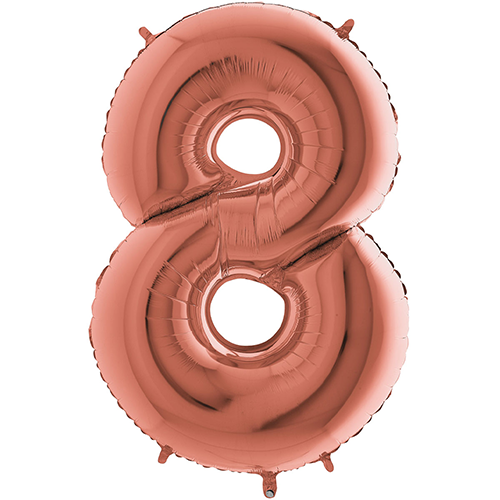 Chiffre '8' Rose Dorée 14"  - Grabo