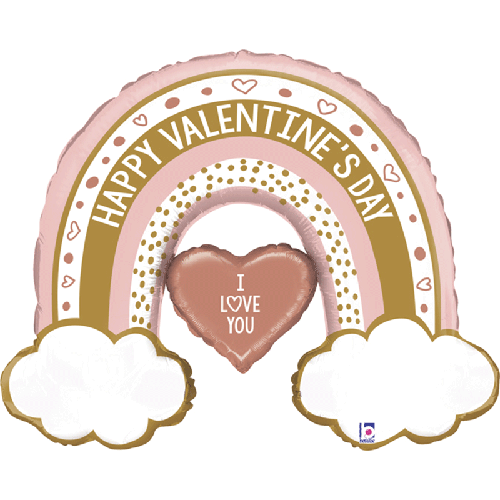 Dimensionals Rose Gold Valentine Rainbow 40" - Grabo - FDS