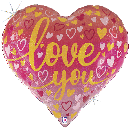 Ombre Love You Heart 30" - Grabo - FDS