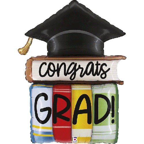 Congrats Grad Books 44" - Grabo FDS