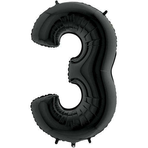 Chiffre '3' Noir 26" - Grabo
