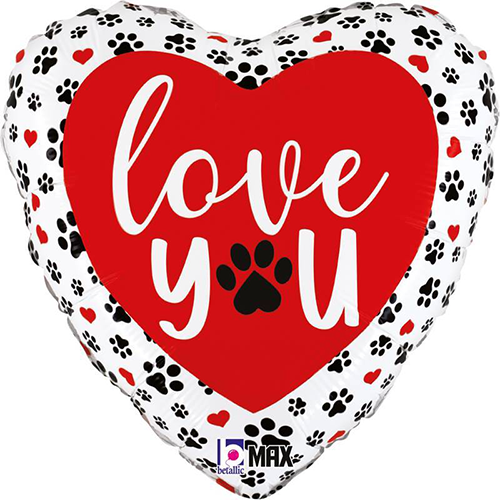 Love You Paw Prints 18" - Grabo - FDS