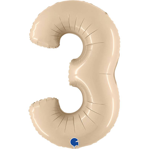 Chiffre '3' Satin Cream 40" - Grabo