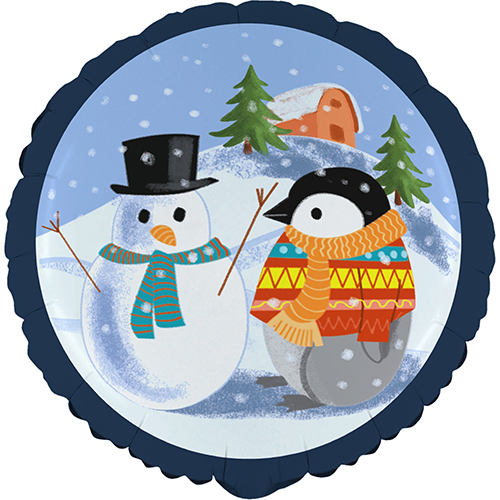 Snowman And Christmas Penguin 18" - Grabo FDS