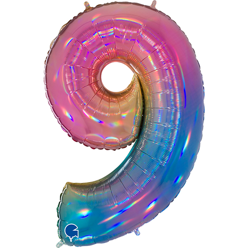 Chiffre '9' Colourful Rainbow 40" - Grabo