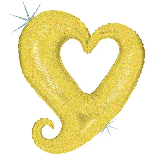 Chaine De Coeurs Holo Champagne 37" - Grabo - FDS