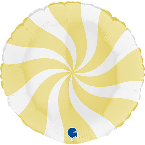 Rond Swirly White Matte Yellow 18" - Grabo FDS
