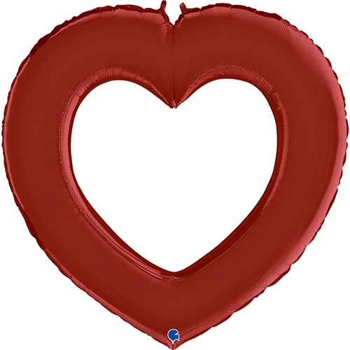 41" Linky Heart Satin Rouge Rubis - Grabo - FDS