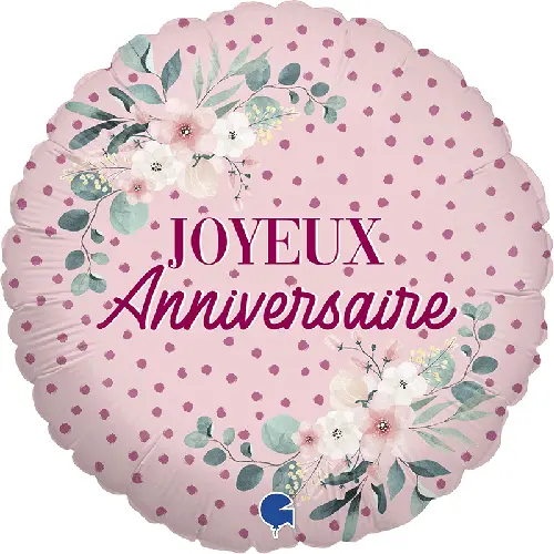 18″ Joyeux Anniversaire Fleurs Vrac – Grabo FDS