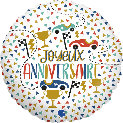 Joyeux Anniv Voitures 18" - Grabo FDS