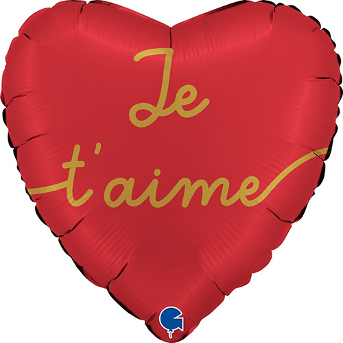 1 Alu Je t'aime 18" Forme Coeur - Grabo