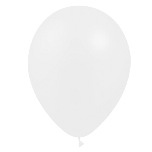 10 Ballons Latex Metal Blanc 12" - Balloonia