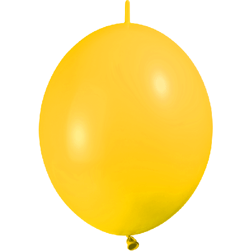 100 Ballons Deco Link 6" (15Cm ) Standard Jaune D'Or - Balloonia