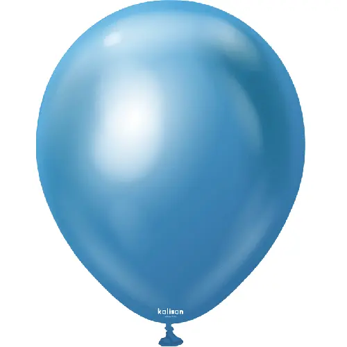 12" Mirror Balloons Blue 50Ct - Kalisan