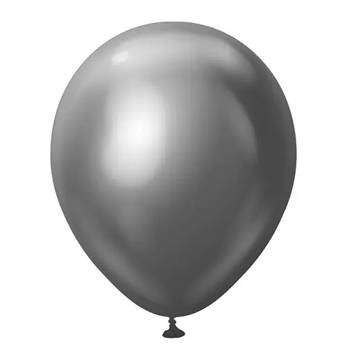 12" Mirror Balloons Space Grey 50Ct - Kalisan