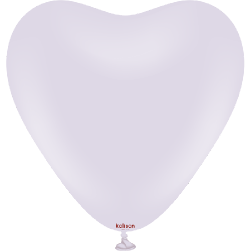 12" Heart Macaron Lavender 25ct FDS - Kalisan