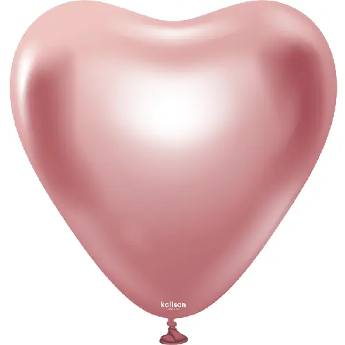 12" Heart Mirror Pink Latex 25ct FDS - Kalisan