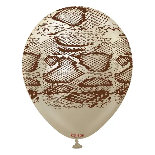12" Mirror White Gold Imprimé Safari Snake 25ct - Kalisan FDS