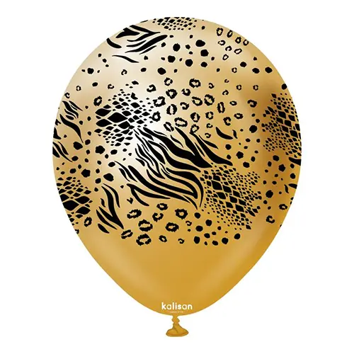 12"  Mirror Gold Imprimé Safari Mutant 25Ct - Kalisan