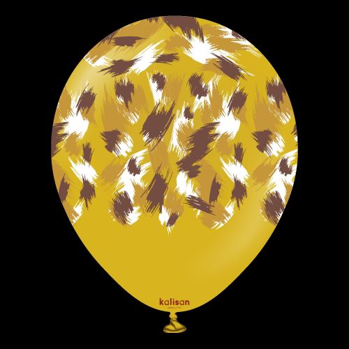 12"  Mustard Imprimé Safari Savanna 25 Bal- Kalisan