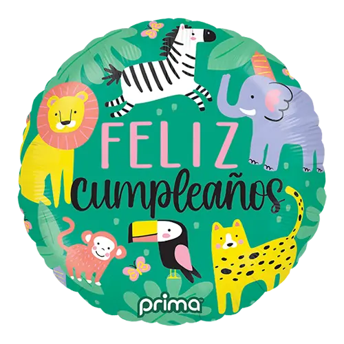 1 alu 18" Happy Birthday Jungle - Prima
