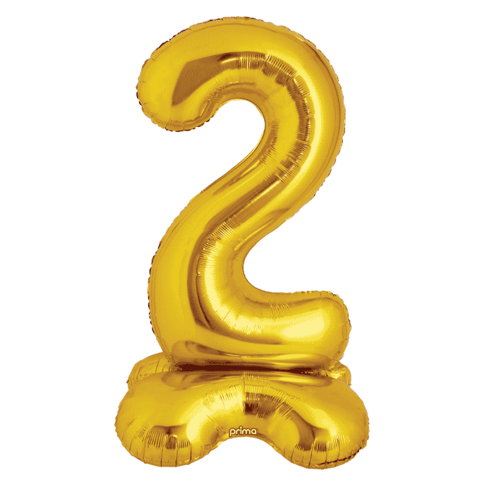 1 alu 40" Gold Standing number '2' - Prima