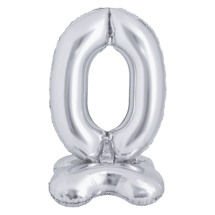 1 alu 40" Argent Standing Chiffre '0' - Prima