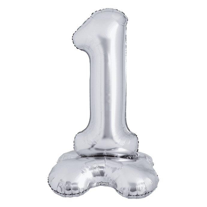 1 alu 40" Argent Standing Chiffre '1' - Prima