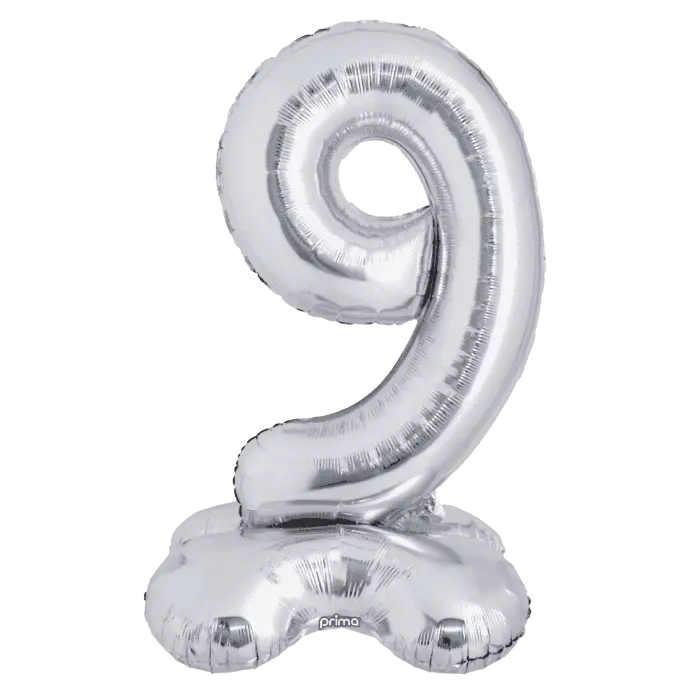 1 alu 40" Silver Standing Number '9' - Prima
